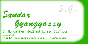 sandor gyongyossy business card